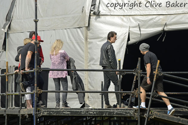 Behind the main stage