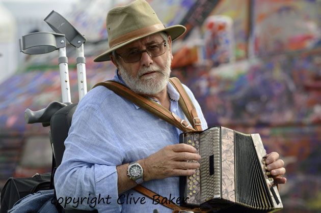 Man playing squeeze box