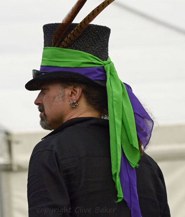 Man in Top hat with feathers