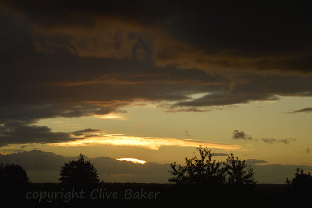 Clouds turning Orange