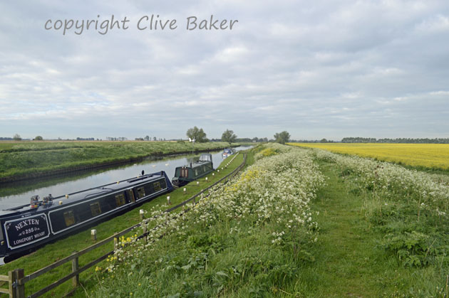 Canal boats moored on the river.