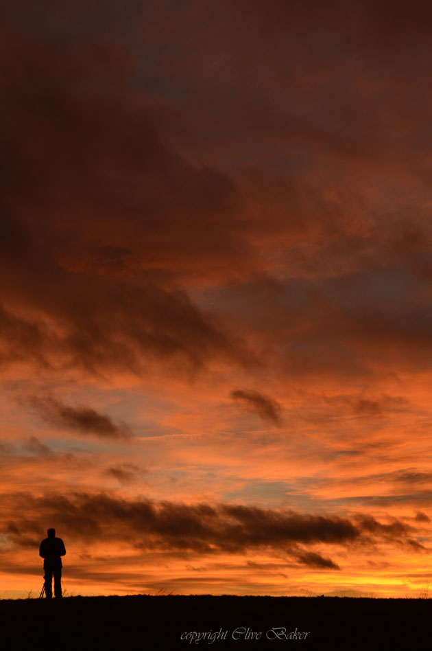 man aganst the sunset