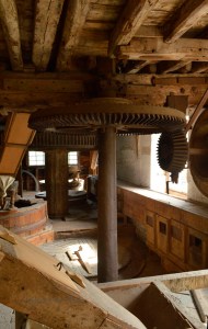 Large wooden cogs in the mill